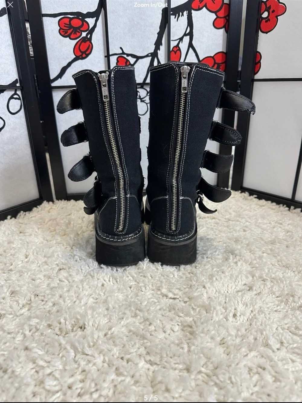 Black canvas Demonia Emily- 341 boots